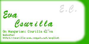 eva csurilla business card